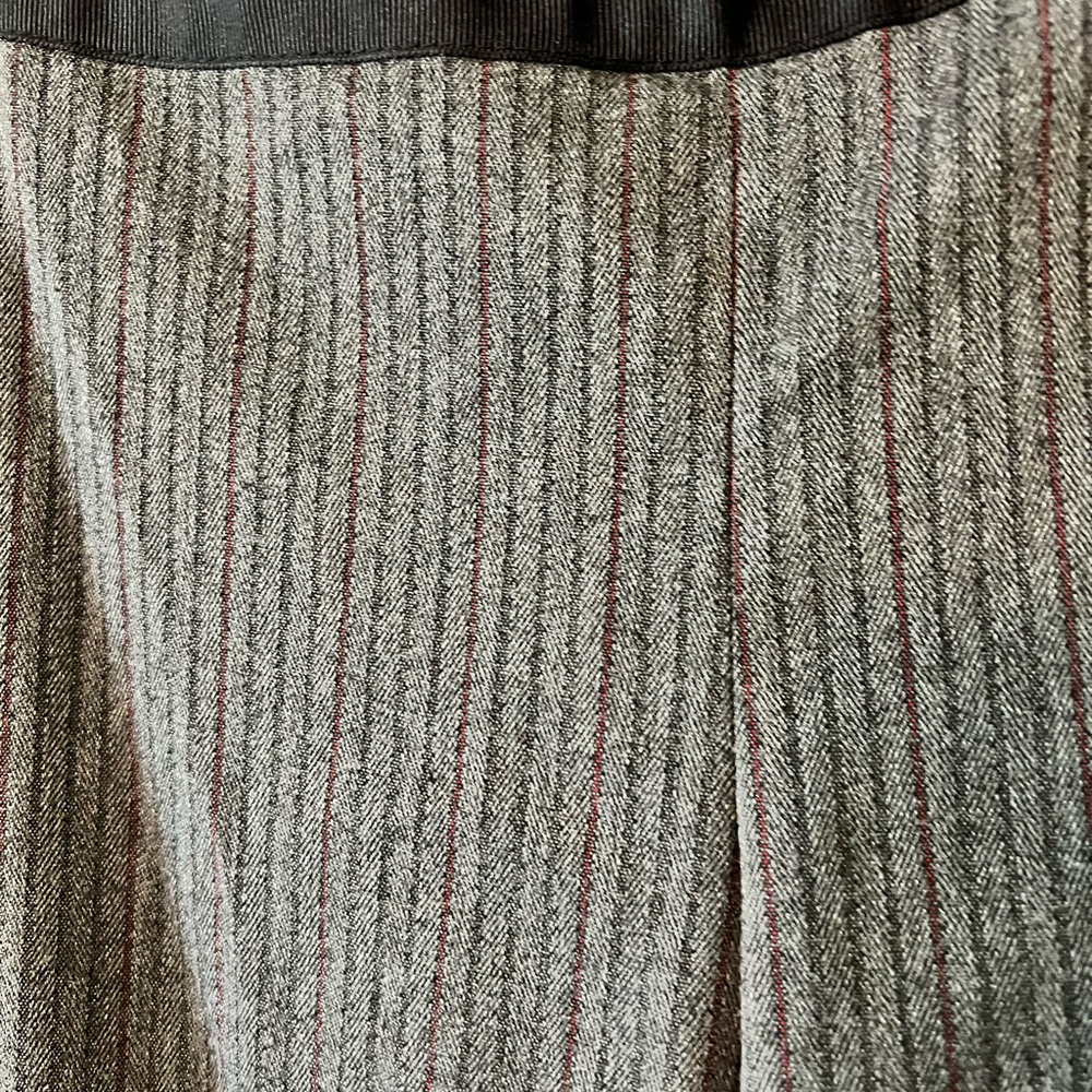 Dress pants ribbon tie with black and red strip